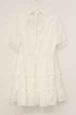 画像4: Jamieエーエヌケー / クロスリボンティアードワンピース  シロ O-26-07-23-078-LO-OP-IG-OS (4)