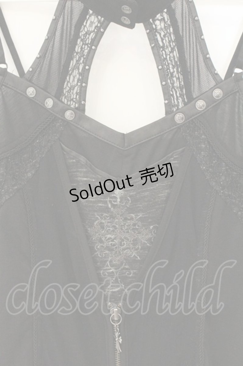 画像2: Ozz Croce / ホルターネックキャミソール  ブラック O-26-07-23-014-OO-TO-OW-OS (2)