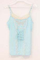 画像1: OZZ ANGELO / レースアップキャミソール  ミントブルー O-26-07-23-018-OO-TO-OW-OS (1)