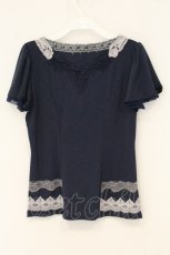 画像4: OZZ ANGELO / レース配色チュニック  ネイビー O-26-07-23-020-OO-TO-OW-OS (4)