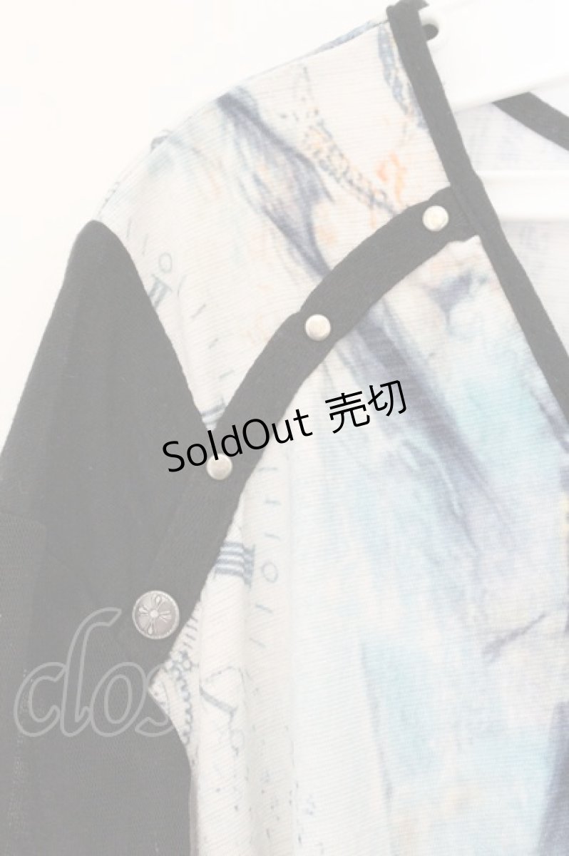 画像3: Ozz Croce / クロスパッチ配色転写プリントTシャツ  マルチカラー O-26-07-23-023-OO-TO-OW-OS (3)