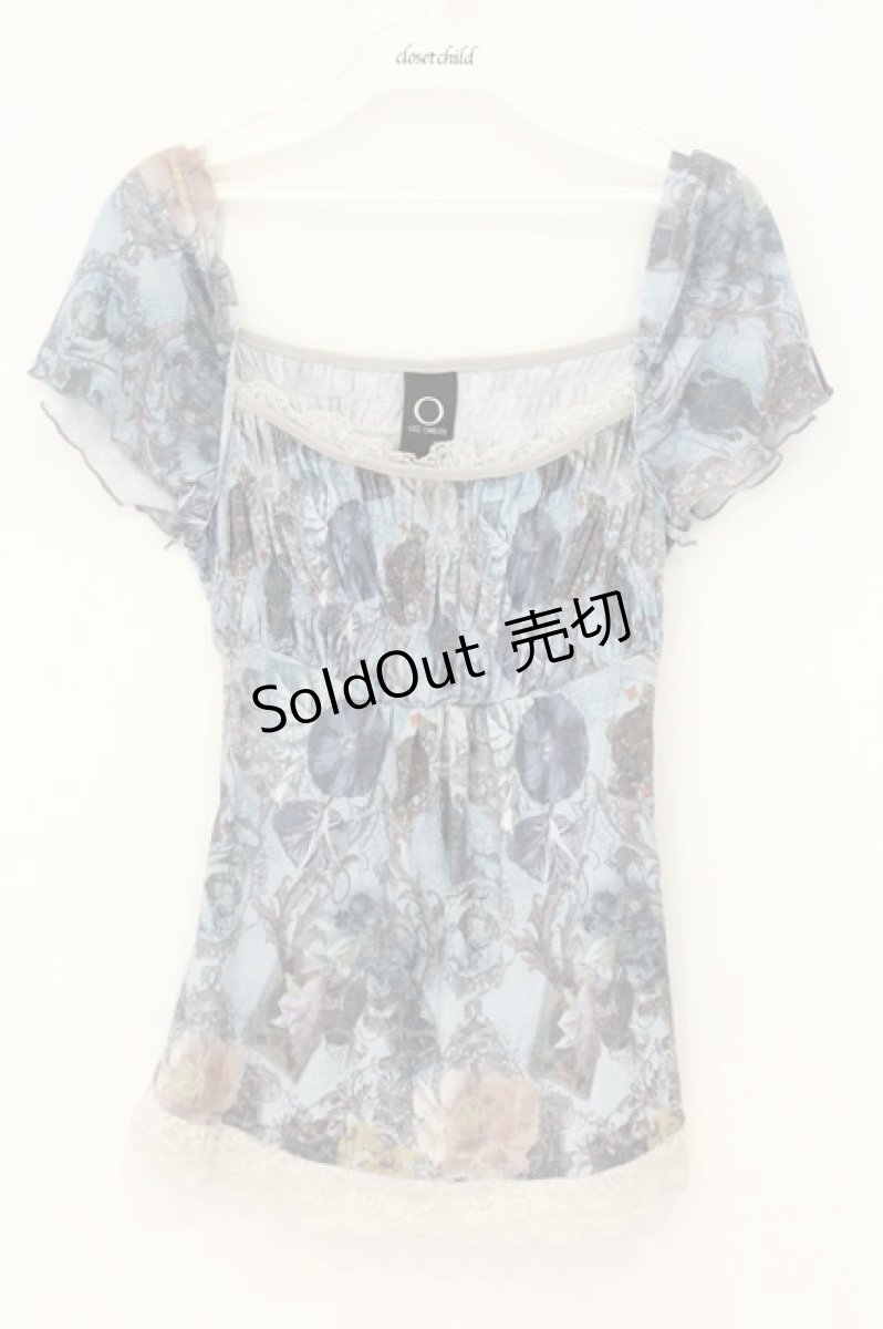 画像1: Ozz oneste / アンティーク総柄シャーリングチュニック  ブルー系 O-26-07-23-024-OO-TO-OW-OS (1)