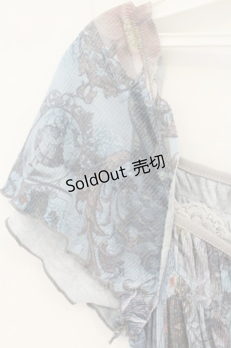 画像3: Ozz oneste / アンティーク総柄シャーリングチュニック  ブルー系 O-26-07-23-024-OO-TO-OW-OS (3)