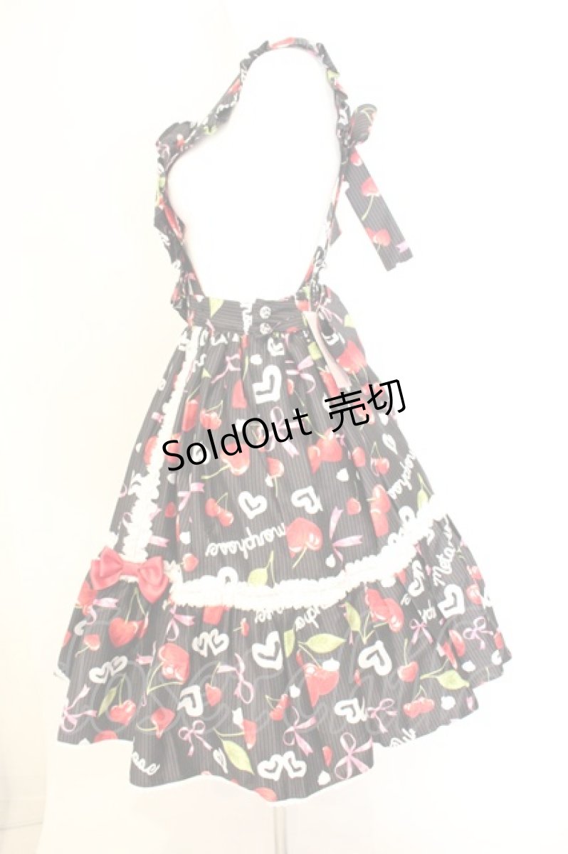 画像4: metamorphose / ホイップチェリー エプロン風ハートスカート サイズ1 クロ O-26-07-24-044-ME-SK-IG-OS (4)
