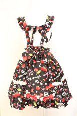 画像5: metamorphose / ホイップチェリー エプロン風ハートスカート サイズ1 クロ O-26-07-24-044-ME-SK-IG-OS (5)