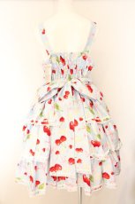画像5: metamorphose / 【プラスサイズ】ホイップチェリー レースアップフリルジャンパースカート サイズ2 サックス O-26-07-24-051-ME-OP-IG-OS (5)