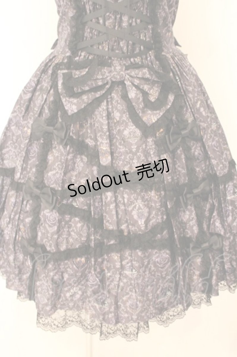 画像3: metamorphose / 【プラスサイズ】闇といばらの女王 クロスレースバッスルジャンパースカート サイズ2 パープルグレー系 O-26-07-24-052-ME-OP-IG-OS (3)