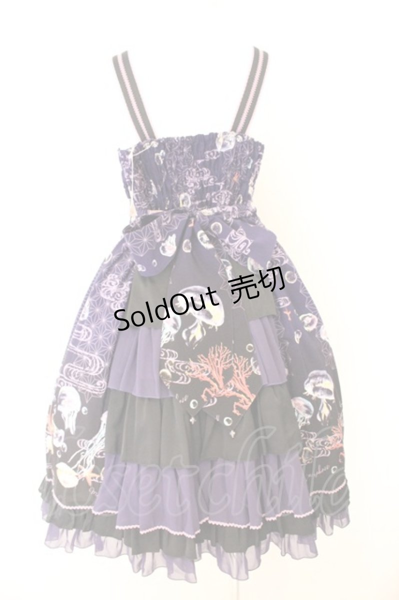 画像5: metamorphose / 海月の輪舞曲バッスルジャンパースカート  クロ O-26-07-24-056-ME-OP-IG-OS (5)