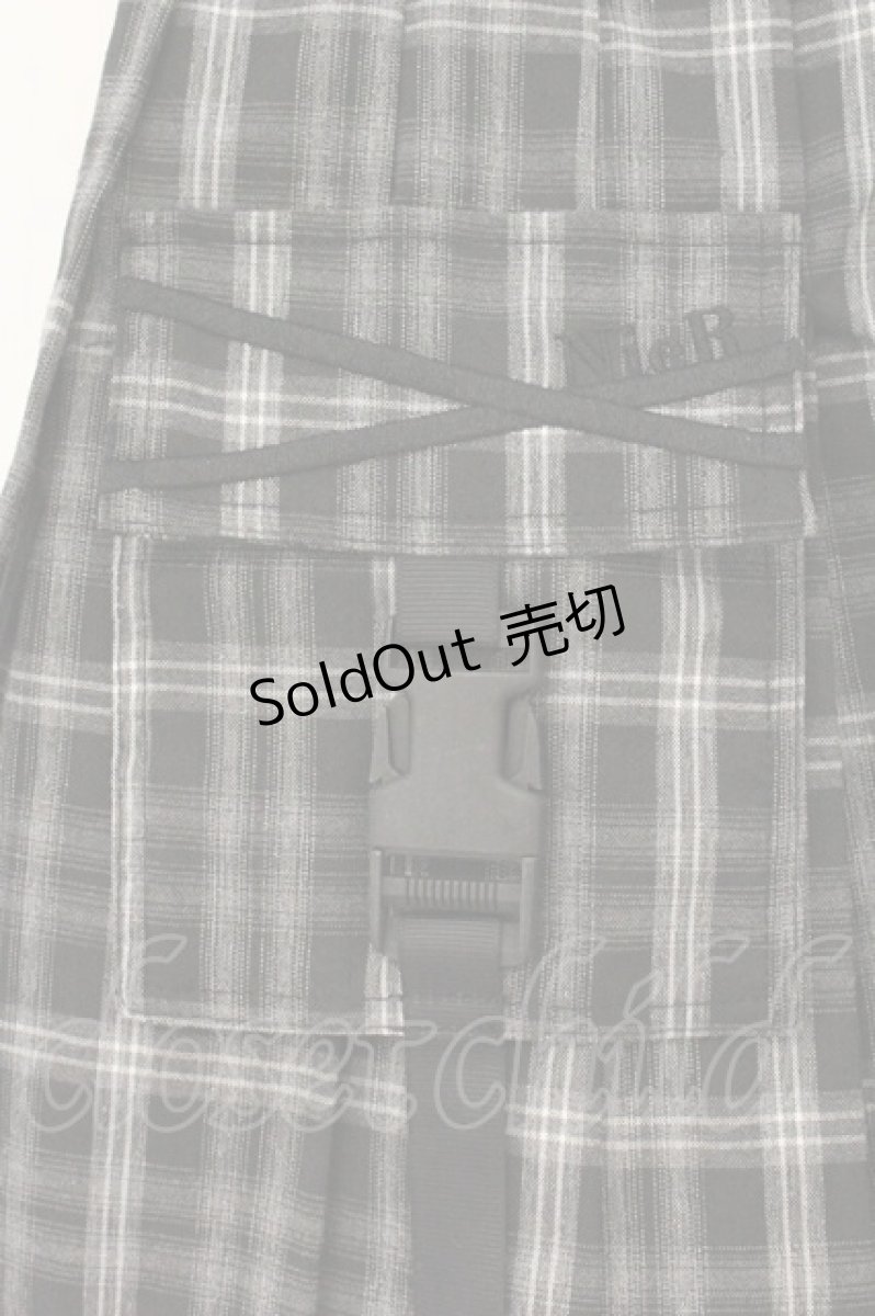 画像2: NieR Clothing / 巻きスカート風キュロットパンツ【BLACK CHECKERED】　  クロ O-26-07-24-1025-PU-PA-IG-OS (2)
