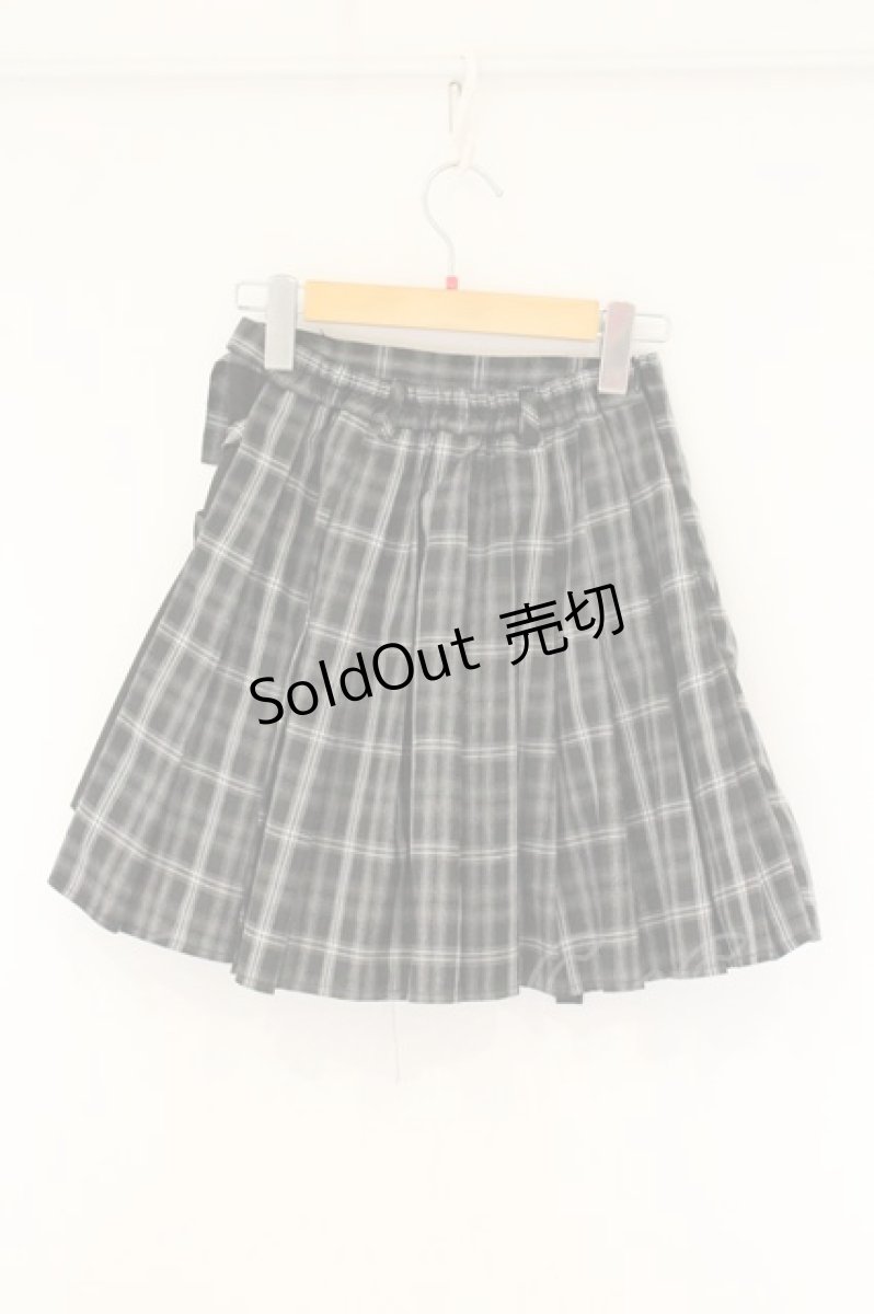 画像3: NieR Clothing / 巻きスカート風キュロットパンツ【BLACK CHECKERED】　  クロ O-26-07-24-1025-PU-PA-IG-OS (3)