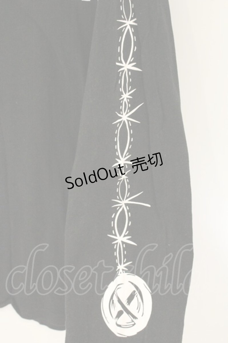 画像2: NieR Clothing / プリントカットソー  クロ O-26-07-24-1026-PU-TO-IG-OS (2)