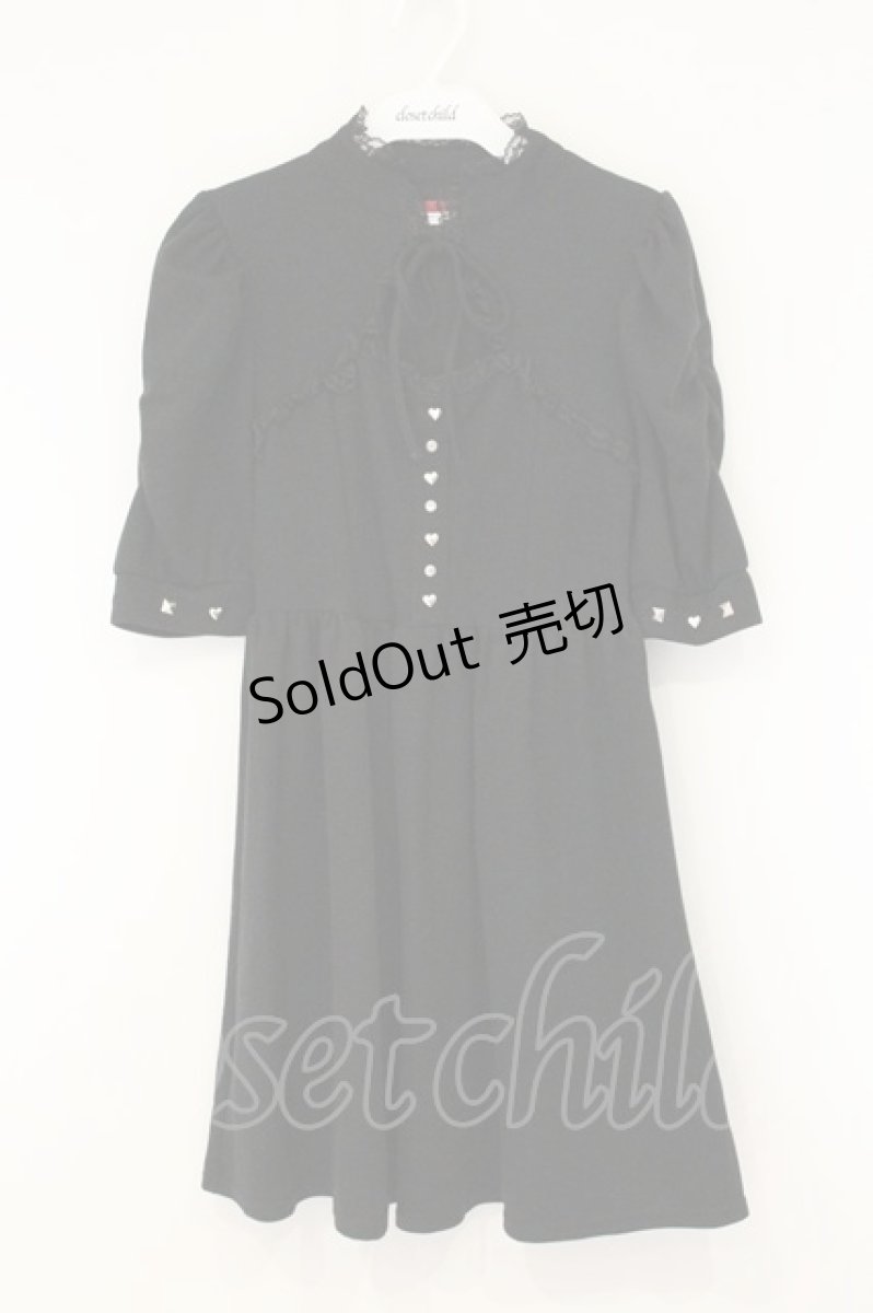 画像1: Jamie エーエヌケー / デコルテあきスタッズワンピース  クロ×クロ O-26-07-24-1027-LO-OP-IG-OS (1)