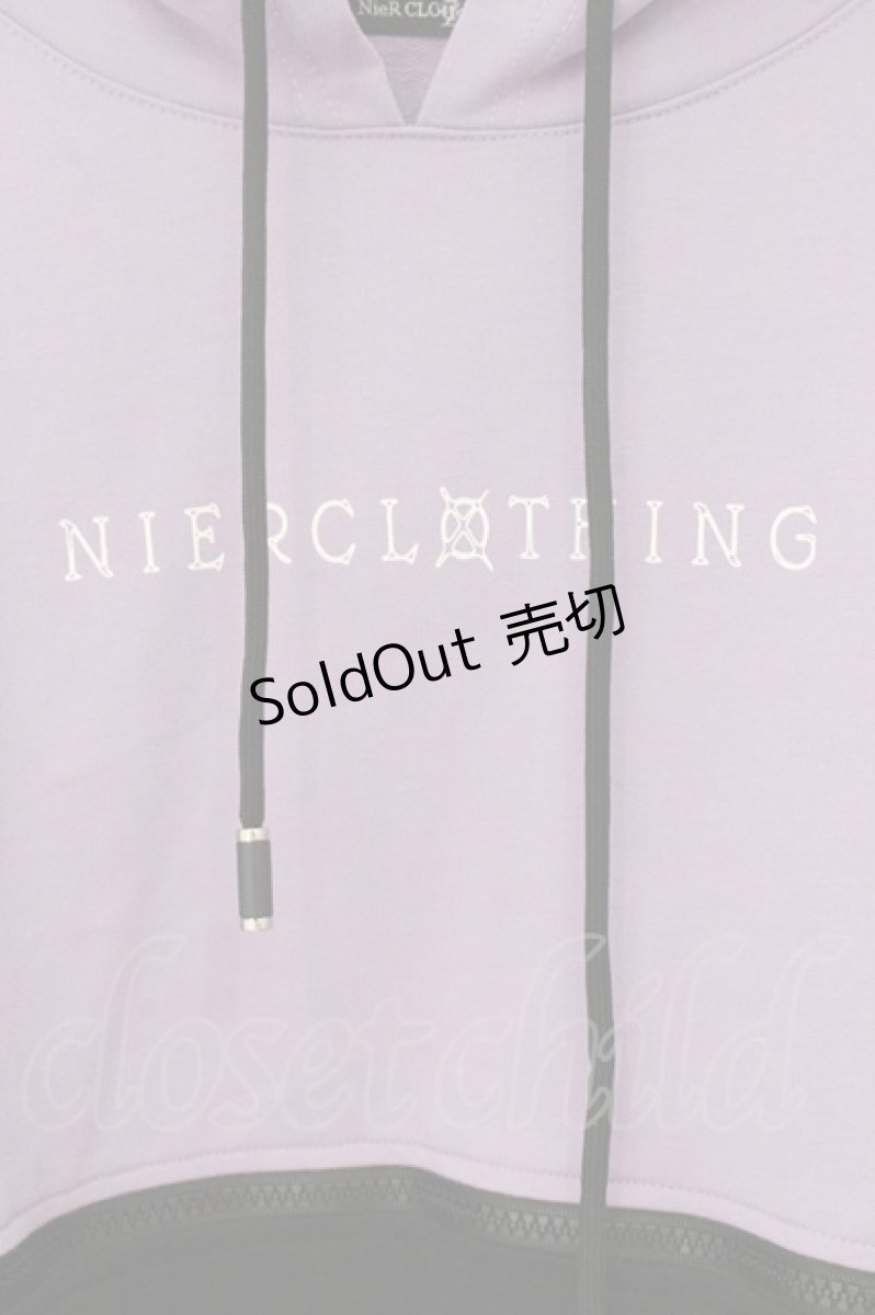 画像2: NieR Clothing / ツートーンジップパーカー  パープル×ブラック O-26-07-24-1028-PU-TO-IG-OS (2)