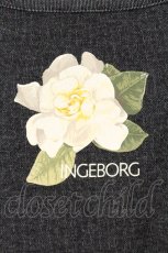 画像2: INGEBORG / カメリアロゴプリント半袖カットソー M クロ O-26-07-24-1030-LO-TO-IG-OS (2)
