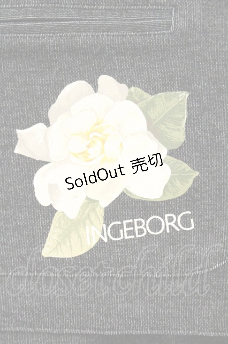 画像2: INGEBORG / カメリアロゴプリントポケットエプロン付きスカート M クロ O-26-07-24-1031-LO-SK-IG-OS (2)