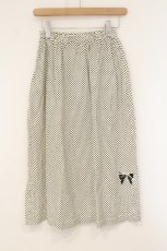 画像1: INGEBORG / リボンプリントドットスカート  オフシロ O-26-07-24-1036-LO-SK-IG-OS (1)