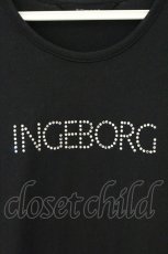 画像2: INGEBORG / ストーンロゴカットソー  クロ O-26-07-24-1041-LO-TO-IG-OS (2)