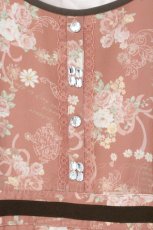 画像2: LODISPOTTO / ブーケプリントワンピース  サーモンピンク系 O-26-07-24-1046-LO-OP-IG-OS (2)