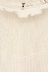画像2: axes femme / レース切替リブカットソー M オフシロ O-26-07-24-1051-AX-TO-IG-OS (2)