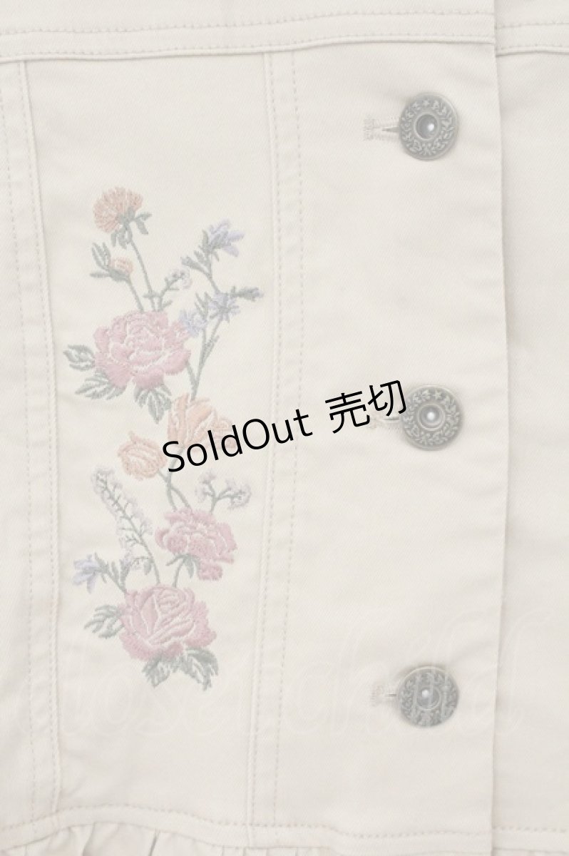 画像2: axes femme NOSTALGIE / ツイル刺繍ブルゾン M ベージュ O-26-07-24-1054-AX-JA-IG-ZT287 (2)