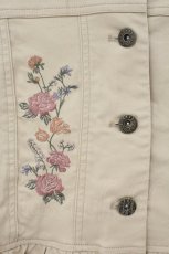 画像2: axes femme NOSTALGIE / ツイル刺繍ブルゾン M ベージュ O-26-07-24-1054-AX-JA-IG-OS (2)