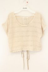 画像1: axes femme / バックレースアップパイルトップス M キナリ O-26-07-24-1056-AX-TO-OW-OS (1)