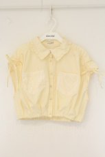 画像1: axes femme / フレンチスリーブシャツ F イエロー O-26-07-24-1066-AX-TO-OW-OS (1)