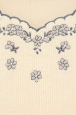 画像2: axes femme / お花刺繍ニットプルオーバー M キナリ O-26-07-24-1070-AX-TO-OW-OS (2)