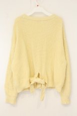 画像3: axes femme / バックリボンニットカーデ M イエロー O-26-07-24-1073-AX-TO-OW-OS (3)