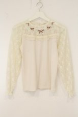 画像1: axes femme / ビスチェ切替刺繍インナープルオーバー M キナリ O-26-07-24-1075-AX-TO-OW-OS (1)
