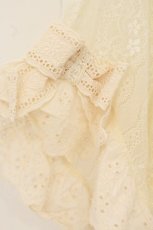 画像2: axes femme / レース重ね袖チュールプルオーバー M キナリ O-26-07-24-1086-AX-TO-OW-OS (2)
