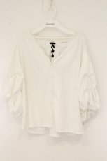 画像1: axes femme / 袖コンシャスブラウス M シロ O-26-07-24-1088-AX-BL-OW-OS (1)
