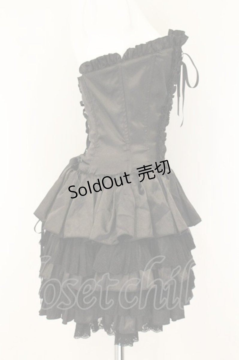 画像4: ATELIER PIERROT / ミニコルセットワンピース  ブラック O-26-07-24-1015-EL-SK-IG-OS (4)