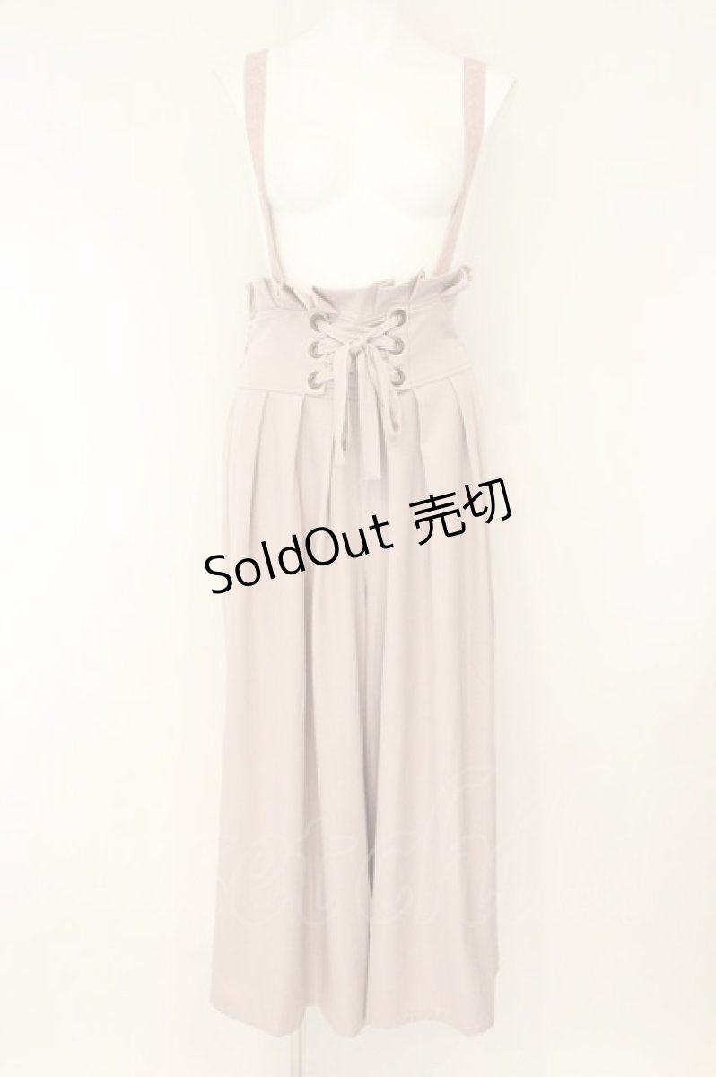 画像1: axes femme POETIQUE / サス付きレースアップフレアパンツ M ピンク O-26-07-24-1017-AX-PA-OW-OS (1)