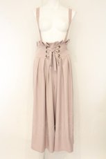 画像1: axes femme POETIQUE / サス付きレースアップフレアパンツ M ピンク O-26-07-24-1017-AX-PA-OW-OS (1)