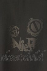 画像2: NieR Clothing / コーチジャケット風ジャケット  ブラック×ホワイト O-26-07-24-1022-PU-CO-IG-OS (2)