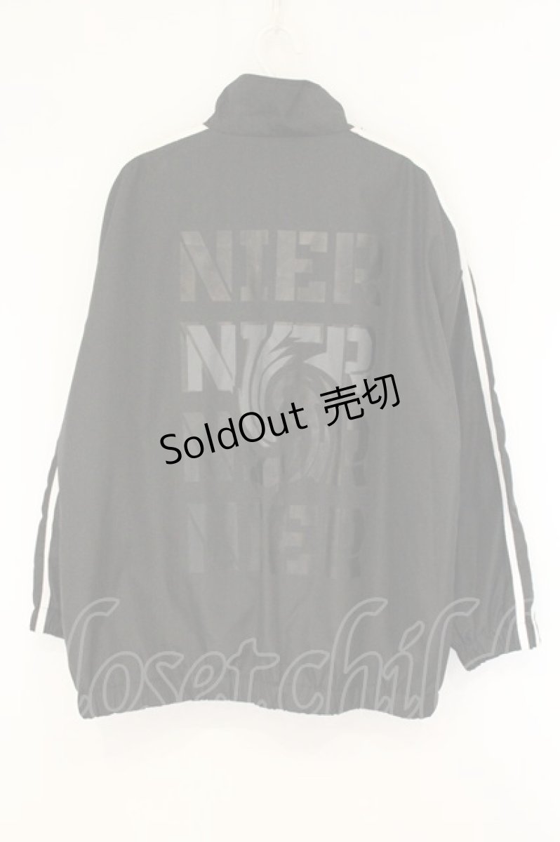 画像3: NieR Clothing / コーチジャケット風ジャケット  ブラック×ホワイト O-26-07-24-1022-PU-CO-IG-OS (3)