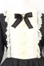 画像2: Pina sweetcollection / ローズジャガードワンピース  クロ×アイボリー O-26-07-24-060-LO-OP-IG-OS (2)