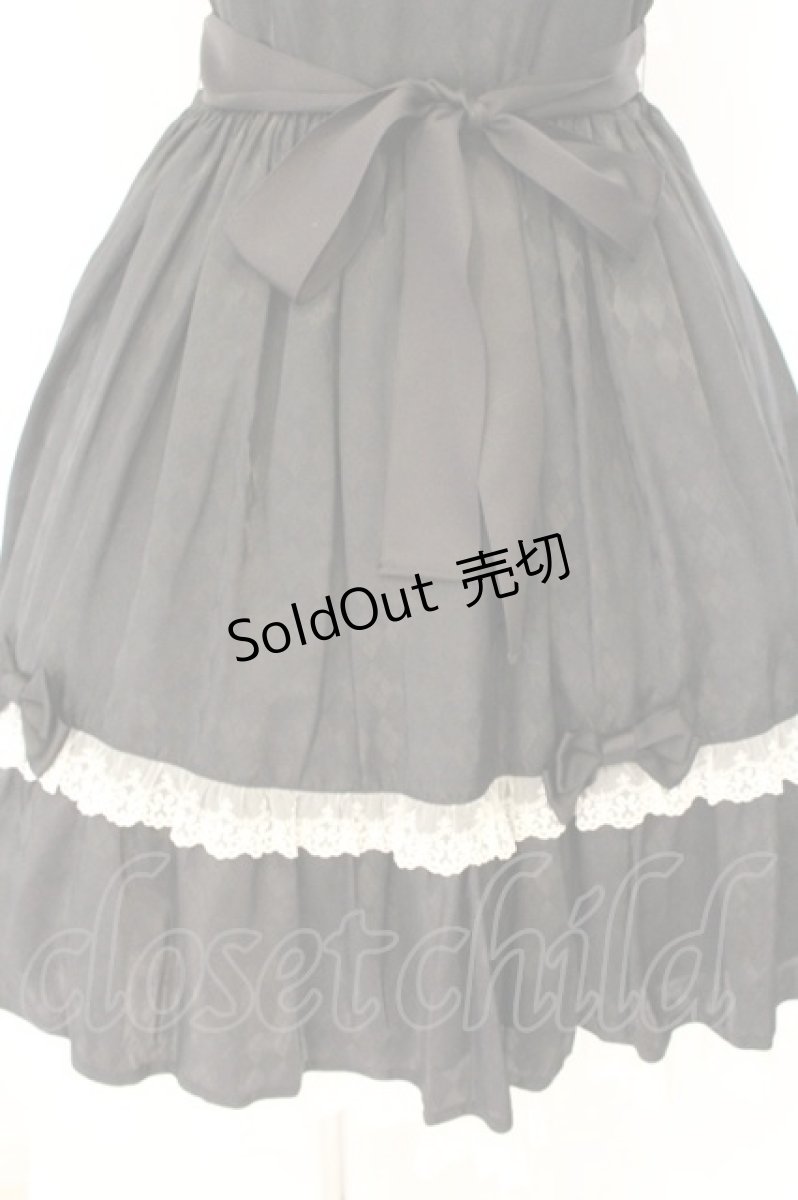 画像3: metamorphose / Cleverアーガイルヨーク切替ジャンパースカート  クロ O-26-07-24-061-ME-OP-IG-OS (3)