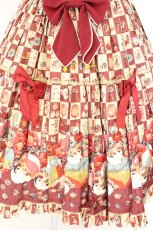 画像3: metamorphose / すずめのおはじき遊びティアードジャンパースカート  えんじ O-26-07-24-063-ME-OP-IG-OS (3)