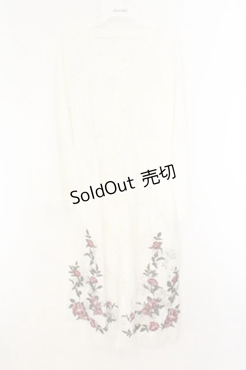 画像1: axes femme NOSTALGIE / 裾刺繍ガウンワンピース M シロ O-26-07-24-009-AX-TO-IG-ZI (1)