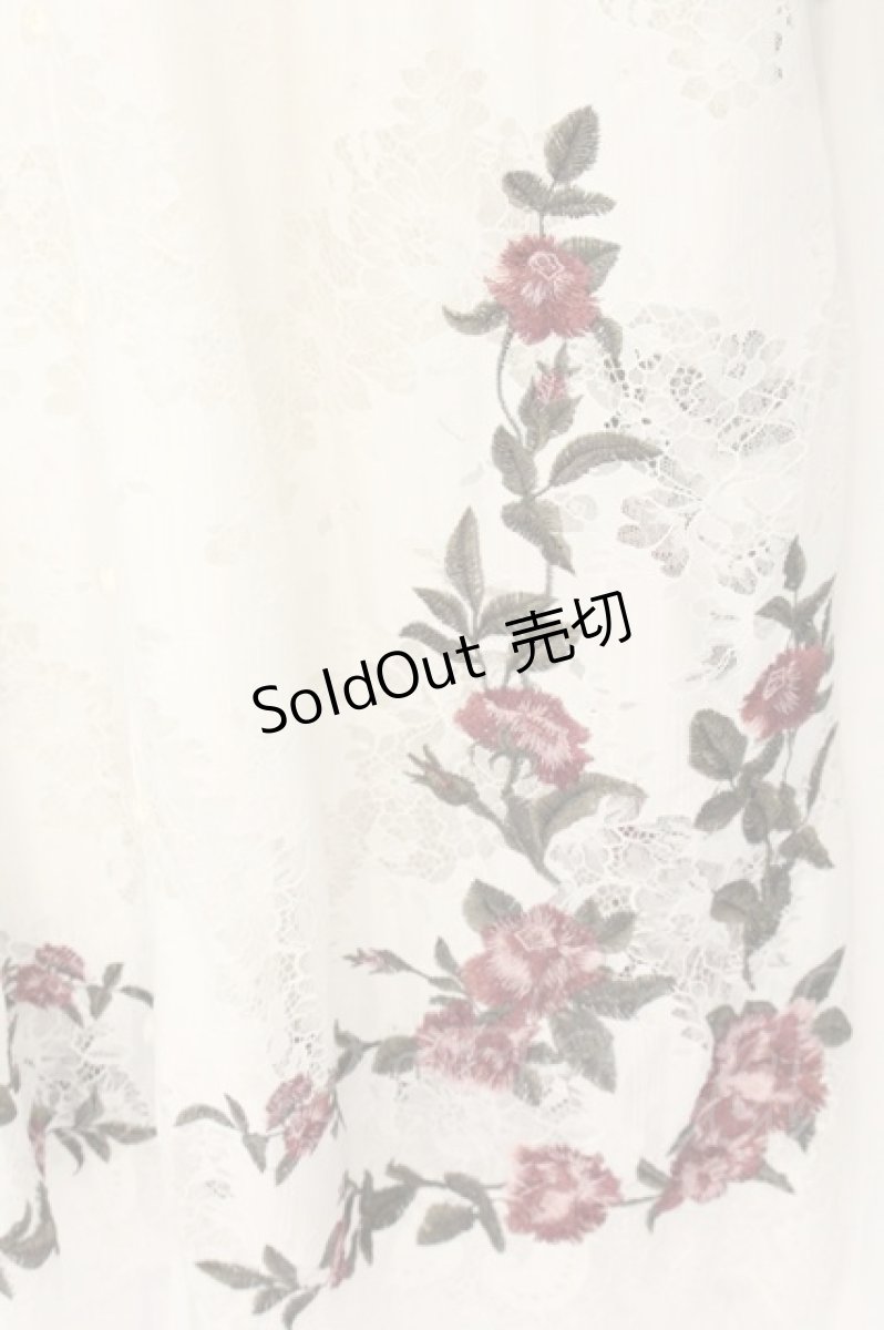 画像2: axes femme NOSTALGIE / 裾刺繍ガウンワンピース M シロ O-26-07-24-009-AX-TO-IG-ZI (2)