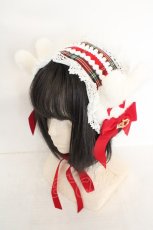 画像1: BABY,THE STARS SHINE BRIGHT / Lapin de neige タータンチェックヘッドドレス  アカ O-26-07-24-2001-BA-AC-OW-OS (1)