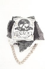 画像1: HIDEROCK Design / パッチリストバンド  ブラック×ホワイト O-26-07-24-2006-PU-AC-OW-OS (1)
