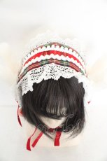 画像2: BABY,THE STARS SHINE BRIGHT / Lapin de neige タータンチェックヘッドドレス  アカ O-26-07-24-2001-BA-AC-OW-OS (2)