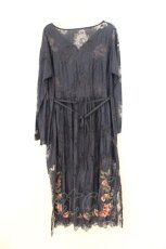 画像3: axes femme NOSTALGIE / 裾刺繍ガウンワンピース M ブルー O-26-07-24-010-AX-TO-IG-OS (3)