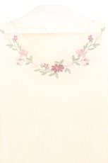 画像2: axes femme / スカラップ×刺繍リブプルオーバー M 生成り O-26-07-24-014-AX-TO-IG-OS (2)