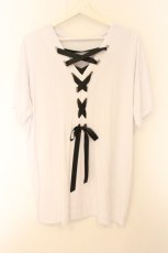 画像3: axes femme POETIQUE / レースアップビックTシャツ M シロ O-26-07-24-018-AX-TO-IG-OS (3)
