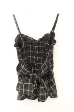 画像3: axes femme POETIQUE / リボンチェックフリルビスチェ M クロ O-26-07-24-020-AX-TO-IG-OS (3)