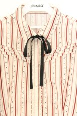 画像2: axes femme POETIQUE / 音符レジメストライプブラウス M ベージュ O-26-07-24-025-AX-BL-IG-OS (2)